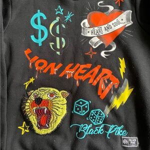 2 Black Pike Kids Graphic Sweater - Black